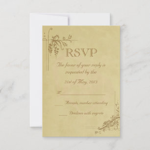 RSVP do casamento vintage