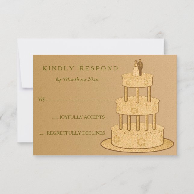 RSVP do Casamento vintage Romântico (Frente)