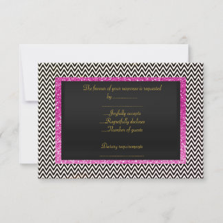 RSVP do Cevron branco preto ELEGANTE