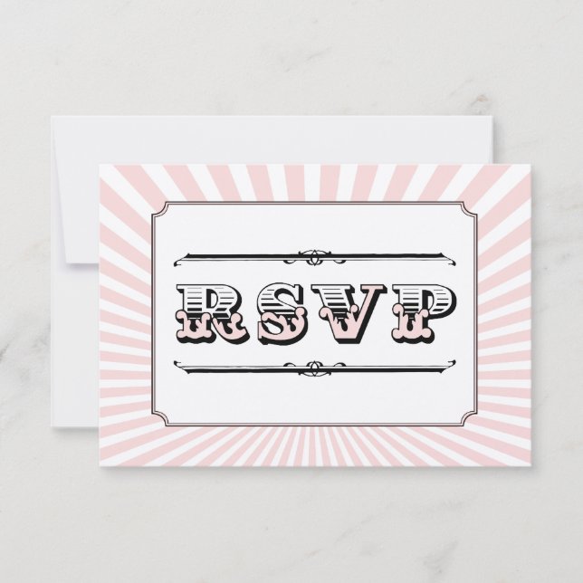 RSVP do Circus Steampunk em PInk (Frente)
