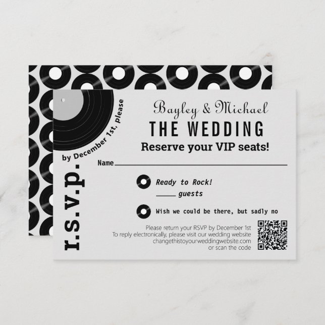 RSVP do Cobrir Rock Record (Frente/Verso)