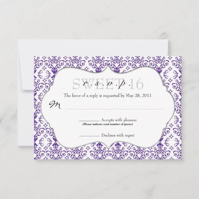 RSVP do Damasco Chic [Roxo] (Frente)