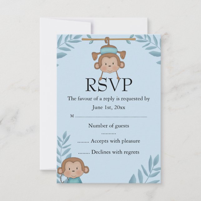 RSVP do Macaco Azul (Frente)