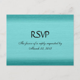 RSVP do Menu Azul Teal Bruto