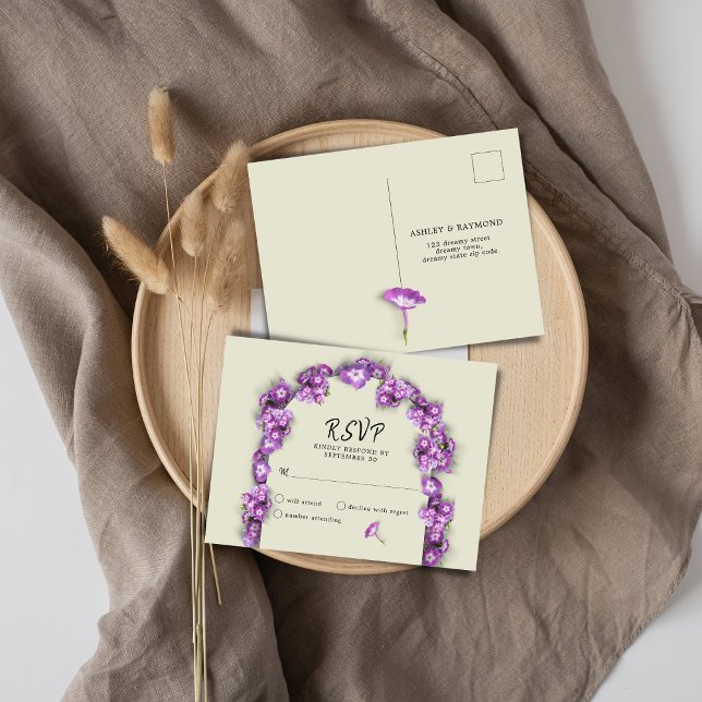 RSVP do menu RPLElilacLinen Arch Elegante (Criador carregado)