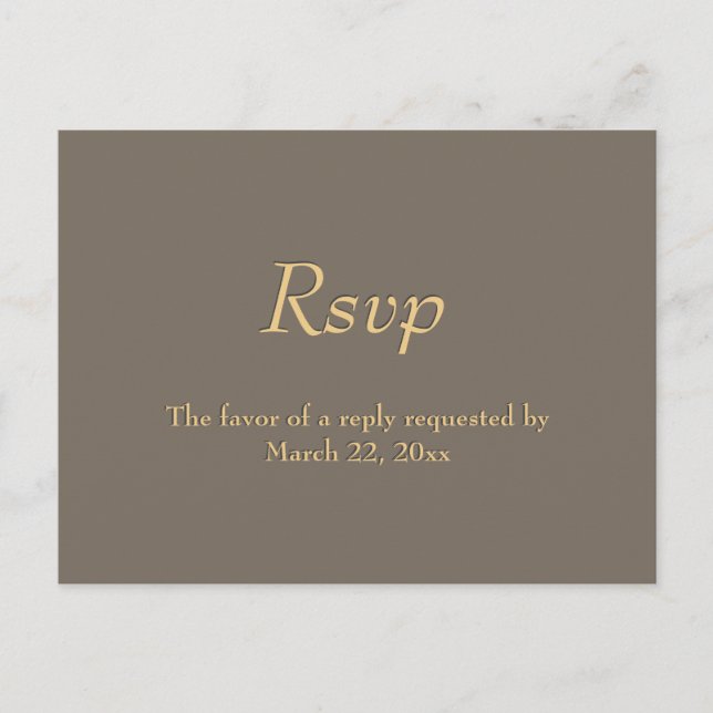 RSVP do Sandstone e do Menu Dourado (Frente)