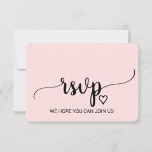 RSVP do Site de Casamento de Caligrafia Simples Bl