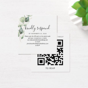 RSVP do Site de Casamento do Código QR Elegante E