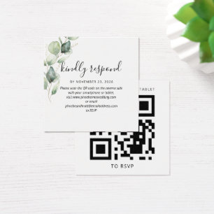 RSVP do Site de Casamento do Código QR Elegante Eu