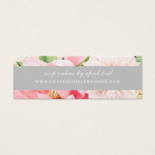 RSVP do Site de Casamento Floral do Elegante Blush