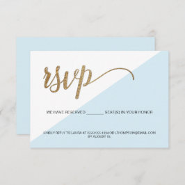 RSVP Dourado Azul Sem envio de convite para o asse