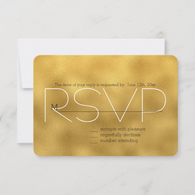 RSVP Dourado Chic (Frente)