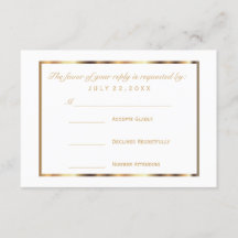 RSVP Dourado e branco