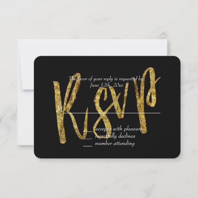 RSVP Dourado e preto (Frente)