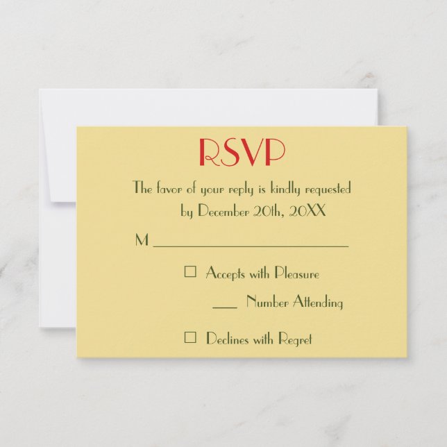 RSVP Dourado Faux de Casamento de Natal de Férias  (Frente)