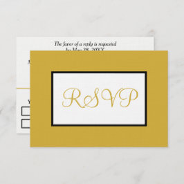 RSVP Dourado Geométrico