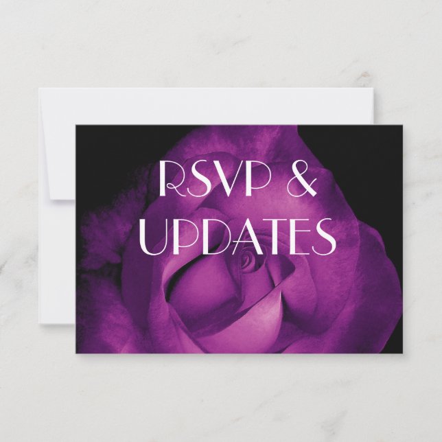 RSVP e Info do site de Rosa roxo Ver 01 V541 (Frente)
