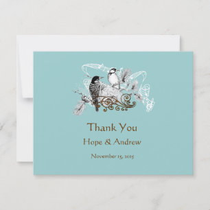 RSVP e Placas de Vintage Pássaros de Amor