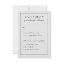 RSVP Elegante Com Duas Bordas E Texto Scrip
