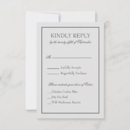 RSVP Elegante Com Duas Bordas E Texto Scrip