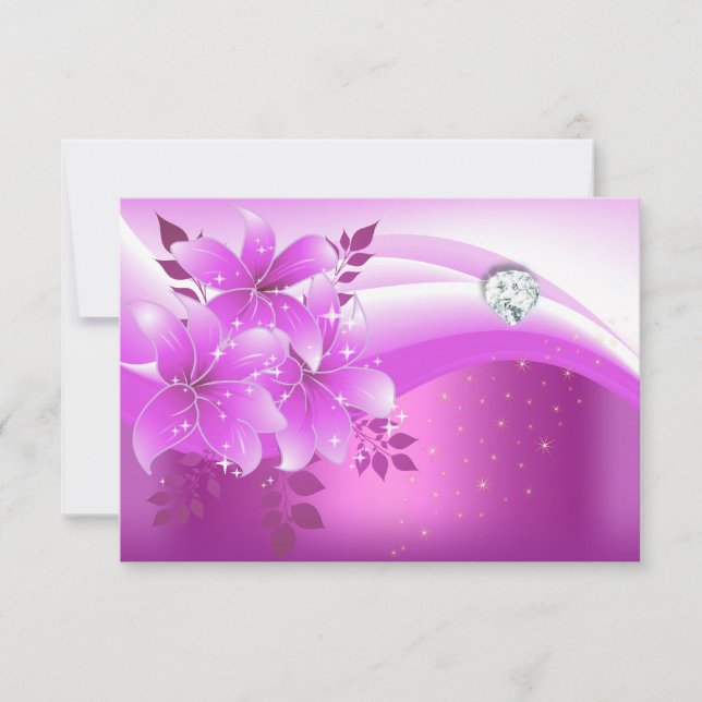 RSVP Elegante Pink Floral Diamond Jewel Party (Frente)