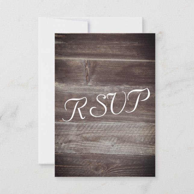 RSVP Elegante Rustic Wood texturizado (Frente)