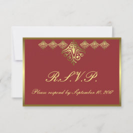 RSVP Elegante Vermelho e Dourado