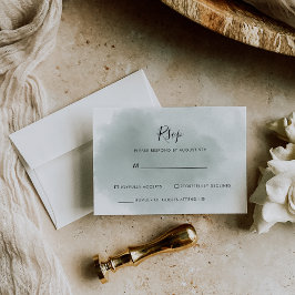 RSVP em Verde e Branco com Caligrafia