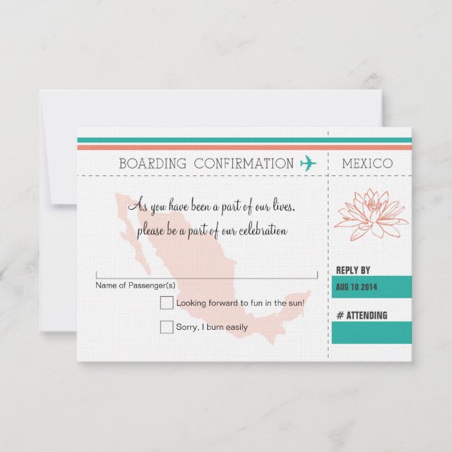 RSVP Embarque Passe Para O MÉXICO (Frente)