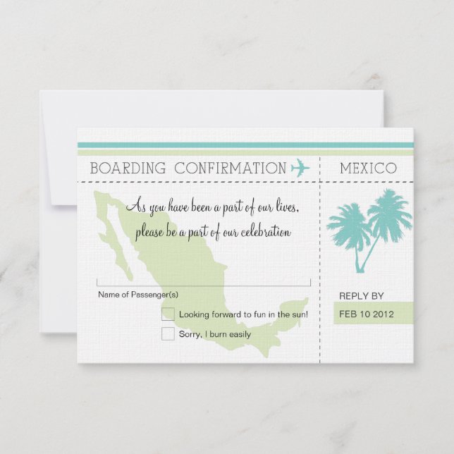 RSVP Embarque Passe Para O MÉXICO (Frente)