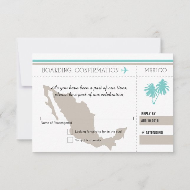 RSVP Embarque Passe Para O MÉXICO (Frente)