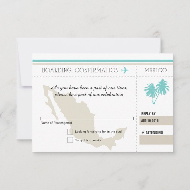 RSVP Embarque Passe Para O MÉXICO (Frente)
