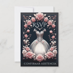 RSVP Espanhol Quinceañera Rosas