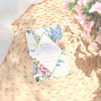 RSVP | Flor de Cor de Água Azul e Púrpura com Dour