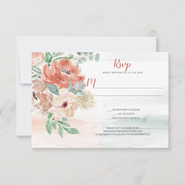 RSVP Floral Apricot Watercolor (Frente)