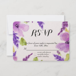 RSVP Floral de Cor da Água Púrpura bonito