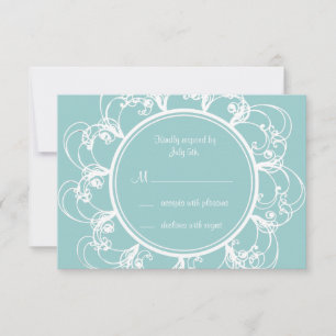 RSVP floral extravagante (turquesa)