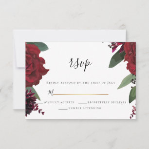 RSVP Floral Marsala Burgundy Rica e Elegante