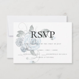 RSVP | Floral Matrimonial Poeira Azul Hidromelíaco