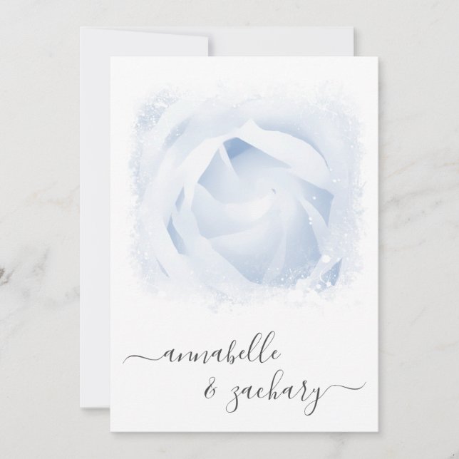 *~* RSVP Floral + Rosa QR AR8 Convite de Casamento (Frente)