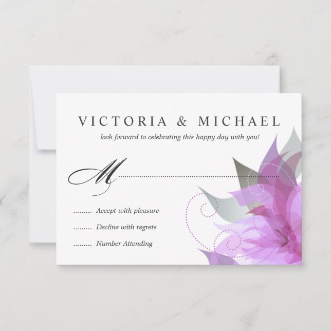 RSVP Floral Roxo Orquídea 2 Lados (Frente)