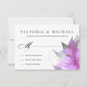 RSVP Floral Roxo Orquídea 2 Lados