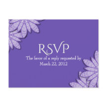 RSVP Floral Ultra Violeta com opção de menu