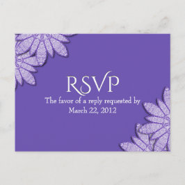 RSVP Floral Ultra Violeta com opção de menu