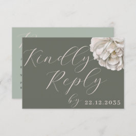 RSVP Floral Verde Sage Tropical Boho Simples