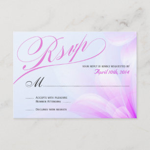 RSVP Floral Violeta Orquídea Azul