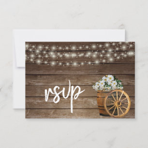 RSVP — Flores Brancas Rustic Wood Barrel e Country