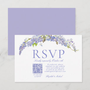 RSVP Formal de Script de Wisteria Roxo Elegante de