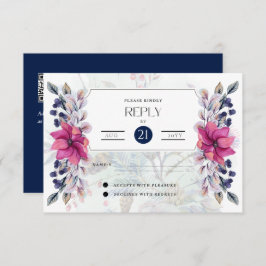 RSVP Fuchsia Marinho Cor-de-rosa Elegante Azul