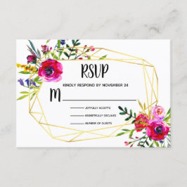 RSVP Geométrico Dourado Floral